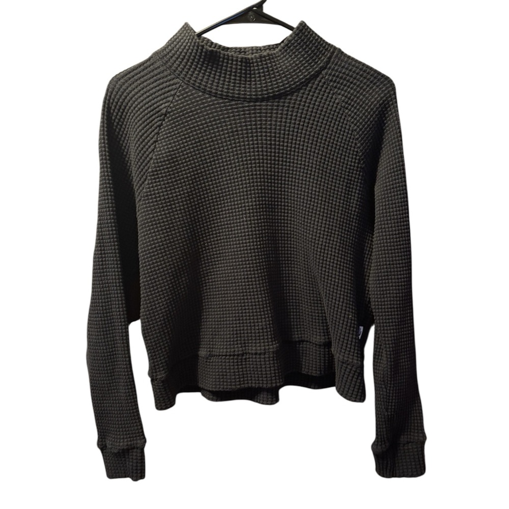 The North Face Chabot cotton thermal waffle knit mock neck long sleeve top